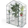ESTO Serra da Balcone da Giardino, Corpo in Policarbonato e Telo in PVC Trasparente, Adatto per Colture Invernali, Copertura per Piante e Fiori (8 Ripiani)