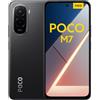 XIAOMI POCO M7, Smartphone 6+128GB, Display FHD+ da 6,9" 144Hz, Snapdragon 685, Doppia fotocamera AI da 50MP, Batteria da 7000mAh, Garanzia di 2 anni, Nero, Caricabatterie non incluso