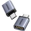 UGREEN Adattatore USB a Tipo C 3.0 2 Pezzi OTG Maschio a Femmina Compatibile con iPhone 17 Pro Max Air MacBook Air iPad Redmi Galaxy S24 S23 Note 20 (Gray)