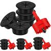 Glarks 6 pezzi passacavi flessibili da scrivania da 53mm, coperture per fori cavi da scrivania con sega a tazza, copertura foro cavi, copertura foro cavi scrivania, copertura anello foro cavi tavolo