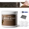 MOLLOR Tintura per Legno ad Acqua 500g, Olio per Legno con Finiture Multiple per Mobili Interni ed Esterni, Pannelli Legnosi, Armadi e Cosi', Asciuga Veloce, Basso Odore (Noce Nero con Strumenti)