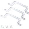 TopHomer 3 maniglie in acrilico trasparente per mobili, armadietti, porte, camera da letto, cassettiera, bagno, guardaroba, decorazione, 180 x 18 x 54 mm