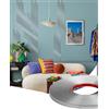 Orgthin Modanatura Adesiva Flessibile 8M - Bordo Decorativo in PVC Impermeabile per Pareti, Piastrelle, Battiscopa, Finestre, Mobili, Specchi, Soffitti, Pavimenti, Bricolage, Argento