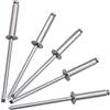 Marcopol 100 rivetti ciechi 3,2 x 16 mm, testa a cupola aperta, DIN 7337, rivetti in alluminio e mandrino in acciaio, rivetti pop