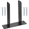 Hmkesoteric Supporto per U, Fissaggio Pali Legno, Staffa U Porta Palo da Avvitare, Staffa Palo Legno, Piastra Base Quadrata, Recinzione Angolare U, 100x100mm