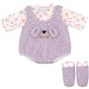 ZWOOS Vestiti per Bambole 35-43 cm, Completo Abbigliamento Viola Compatibile con New Born Baby Bambole, Regali per Ragazze, Bambini