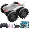 SIMREX Auto a comando remoto anfibia, 4WD Auto RC cascata impermeabile con rilevamento gesti e illuminazione LED, Giocattolo auto RC regalo per ragazzi e ragazze di 6 anni e più