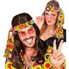W WIDMANN MILANO Party Fashion - Fascia per capelli anni '60 e '70, accessorio per hippie, flower power, carnevale