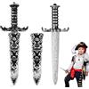 LuyoNova 2 Pezzi Spade di Plastica Spada di Plastica, Halloween Spade,Spada Giocattolo, per Oggetti Scena Festa Pirata Costume Pirata