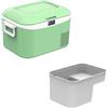 Generic Frigo Macchina Mini Freezer Portatile Frigorifero for Auto 12 V/24 V/220 V Con Maniglia Design Touchscreen Da -18 °C A 10 °C per, Camion, Auto E Viaggi(Green)