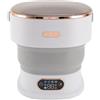 Qcwwy 13L Washing Machine Pieghevole, Mini Lavatrice Portatile Completamente Automatica con Tubo di Scarico Adatto Agli Appartamenti Dormitori Hotel (Spina europea)