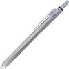 オート OHTO MS02 - Penna multifunzione 3 in 1, dotata di punta ad ago da 0,7 mm, inchiostro nero e rosso a base di olio, matita meccanica da 0,5 mm, corpo interamente in metallo argento, MS02-MF3-SV