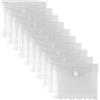 Vidsmow 10 PCS Portadocumenti A5 Trasparenti con Bottone, Cartelline 23x18 cm, Buste Impermeabili in Plastica con 7 Fori per Archiviazione Ideali per Ufficio, Scuola e Casa