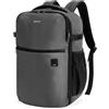 ECOHUB Zaino Ryanair 40x20x25, Zaino da Viaggio per Aereo per Laptop da 14 Pollici, Zaino Riciclato Resistente All'acqua Bagaglio a Mano per Scuola Lavoro e Trekking, 20L-Grigio