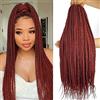TAOYEMY Box Crochet Braids Hair Extensions 6 Packs 20 inch Synthetic Braiding Hair Extension 22 Strands/Pack Crochet Hair Extension (350#, 20 inch)