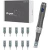 EvFlightTech Dr.Pen Ultima M8 Microneedling Pen, Microneedling Pen Elettrica, Utilizzabile con o senza Filo, con 10 Cartucce
