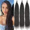 Kachanaa Capelli sintetici da 76,2 cm, per trecce da Dea, ondulate, per trecce da Dea, confezione da 7, pre-separate, per trecce da dea fiume/1B#