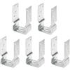 Alberts 215392 - Supporto per pali a U, da avvitare o per calcestruzzo, zincato a caldo, larghezza 81 mm, set da 5 pezzi