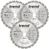 Trend Lama circolare 184mm 24T TCT, foro 20mm, 3 pz, 18°