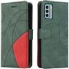 XINNI Cover Protettiva per Nokia G22 Case, retrò Cellulare Custodia Libro Antiurto in Flip Pelle PU/TPU, Portafoglio Flip Magnetica, Verde