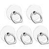 VOVIGGOL 5 Pezzi Trasparente Supporto per anello per cellulare Universale Cellulare Anello Rotazione 360° Gradi Smartphone Ring per iPhone, Samsung, Huawei, Tutti Gli Smartphone e Tablet