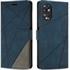 SONWO Cover per Oppo A78 5G Custodia, Flip Caso in PU Pelle Case Cover Premium Portafoglio Custodia per Oppo A78 5G, Supporto Stand, Slot per Schede, Blu