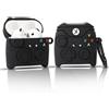 LEWOTE Compatibile con Apple Airpods 4 Custodia protettiva divertente e carina, Cover 3D cartone animato con portachiavi (Gamepad Nero)
