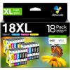 Jettruemedia 18XL Cartucce d'inchiostro Compatibili con Epson 18 XL Cartuccia, 18 Pack