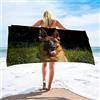 Generic Telo Mare Microfibrasenza, Telo Mare, Telo Mare Grande, Telo Mare Donna, Senza Sabbia, Per Attività All'Aperto, Sport, Per Spiaggia, Sauna, Animale Pastore Tedesco Xxl 150 X 200 Cm -6U3U