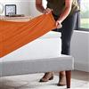 IlGruppone Il Gruppone Passione Casa Lenzuolo sotto 100% Cotone per Materassi Alti Fino 30 Cm Avvolgente Lenzuola con Angoli Elastici Singolo Matrimoniale Copri Topper Salvamaterasso - Arancio - Singolo