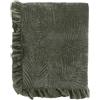 Blanc Mariclò Copriletto Matrimoniale Verde con Gale in Velluto Foliage Velvet, Shabby Chic 260x260 cm