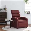 Gecheer Poltrona,Massaggiante,Relax Reclinabile,con Poggiapiedi,in Similpelle,Rosso Vino,70x92x99,5 cm,Poltrona per Anziani,Poltrona da TV,Poltrona Relax,Poltrona Reclinabile,Poltrona da Salotto