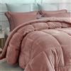 IlGruppone Il Gruppone Passione Casa Trapunta Piumino Invernale In Tessuto Flanellato Caldo Piumone In Morbida Flanella Effetto Velluto Tinta Unita Inverno Flannel 550 Gr-Mq - (Rosa Antico, Matrimoniale)