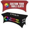 Generic Tovaglia personalizzata con logo aziendale, tovaglia personalizzata con testo personalizzato testo logo immagine elastico banner da tavolo eventi personalizzati Runner elasticizzato promozionale