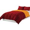 Tata Home Piumino Winter Double Face Invernale 300 gr/mq in Morbida Microfibra Misura 1 Piazza Singolo cm 155x200 Colore Arancio Bordeaux