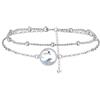 BerriBling Bracciale Delfini Donna Argento Sterling 925 Bracciale Wave | Simbolo di Amore e Pace | Antiallergici - Regolabile |16cm+4cm|