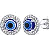 Silvora Orecchini da donna in argento 925[cuore/rotondo]Piccolo orecchino da ragazza critico granato/ametista/acquamarina/diamante/alessandrite/rubino/peridoto/zaffiro/tormalina/citrino