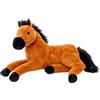 Marchio Cavallo Peluche Grande Gigante XXL Morbido Peluche a Forma di Cavallo di cm Bambini Unicorno Giocattolo Colore Marrone, Bianco, Nero da XXL Gigante Animale Grande Sdraiato Toys (Marrone)