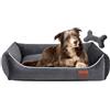 FUUFEE Cuccia Cane Internoi | 70 x 50 cm | Letto Per Cani E Gatti Di Taglia Media | Lavabile Brandina Per Cani | Rivestimento Sfoderabile Con Cerniera