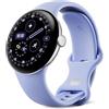 Google Pixel Watch 4 (41 mm) - Smartwatch Android con tracker per fitness e benessere, e assistente virtuale Gemini - Cassa in alluminio argento lucido - Cinturino sportivo viola ametista - LTE