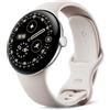 Google Pixel Watch 4 (45 mm) - Smartwatch Android con tracker per fitness e benessere, e assistente virtuale Gemini - Cassa in alluminio argento lucido - Cinturino sportivo grigio creta - Wi-Fi