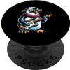 Pinguino Rock Chitarra Occhiali Sole Pinguino Con Chitarra E Occhiali Da Sole PopSockets PopGrip Adesivo