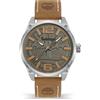 Timberland Orologio da uomo Ripley Z cinturino in pelle marrone acciaio 3ATM, Marrone, Bohémien