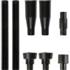 Tabanzhe Set di 8 testine in plastica per fontana, kit pompa per fontana da giardino, teste a cascata, accessori per pompe sommergibili per laghetti, acquari e piscine (nero)