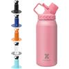 X SIM FITNESSX Borraccia termica in acciaio inox, 800 ml, a prova di perdite, thermos a doppia parete, isolata, senza BPA, per sport, fitness, attività all'aperto, scuola (Rosa)
