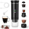 Aischens Macchina Per Caffè Espresso Elettrica Portatile con Display Temperatura 3 in 1, 80 ml di acqua 20 Bar Batteria USB-C 7500mAh, Idoneo a Capsules and Ground Coffee Powder