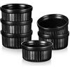 vancasso FORTE Pirottini per Soufflé Set, 6 X 210 ml Stampi per Soufflé, Mini Ciotole in Porcellana per Creme Brulè, Set da Stampi a Prova di Forno per Crema Pasticcera, Budino, Ø 9.3 cm, Nero