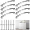 WhizNook 8 Pezzi Maniglie Cucina, Tiretti ad Arco Per Mobili, Maniglie Mobili, Maniglie Per Ante Armadio, Maniglie Armadio, Distanza Tra I Fori 128mm, Per Cucina, Cassetti, Camera Da Letto