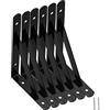 SZCXDKJ Confezione da 6 staffe per mensole resistenti, in acciaio inox, triangolari da 16,6 cm ad angolo retto da parete