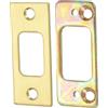 QUARKZMAN 1 Set Piastra di Chiusura Porta, 70mm x 28.4mm in Acciaio Inossidabile Sostituzione Serratura a Scrocco Piastra di Chiusura per Telaio Porta Rinforzo Battente Porta, Oro
